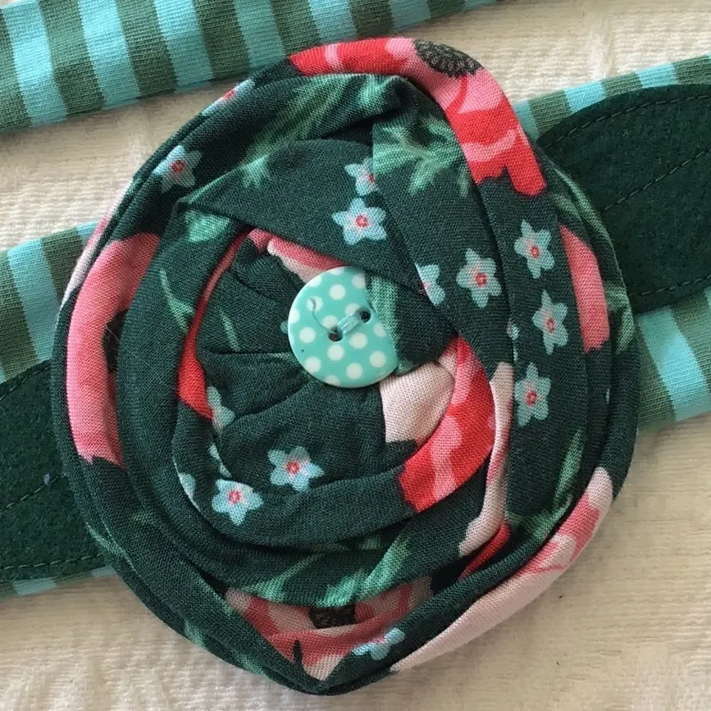 Matilda Jane Flower Striped Headband/ Sash